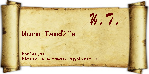 Wurm Tamás névjegykártya