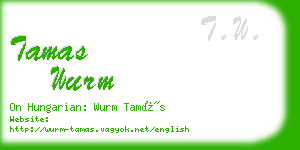 tamas wurm business card
